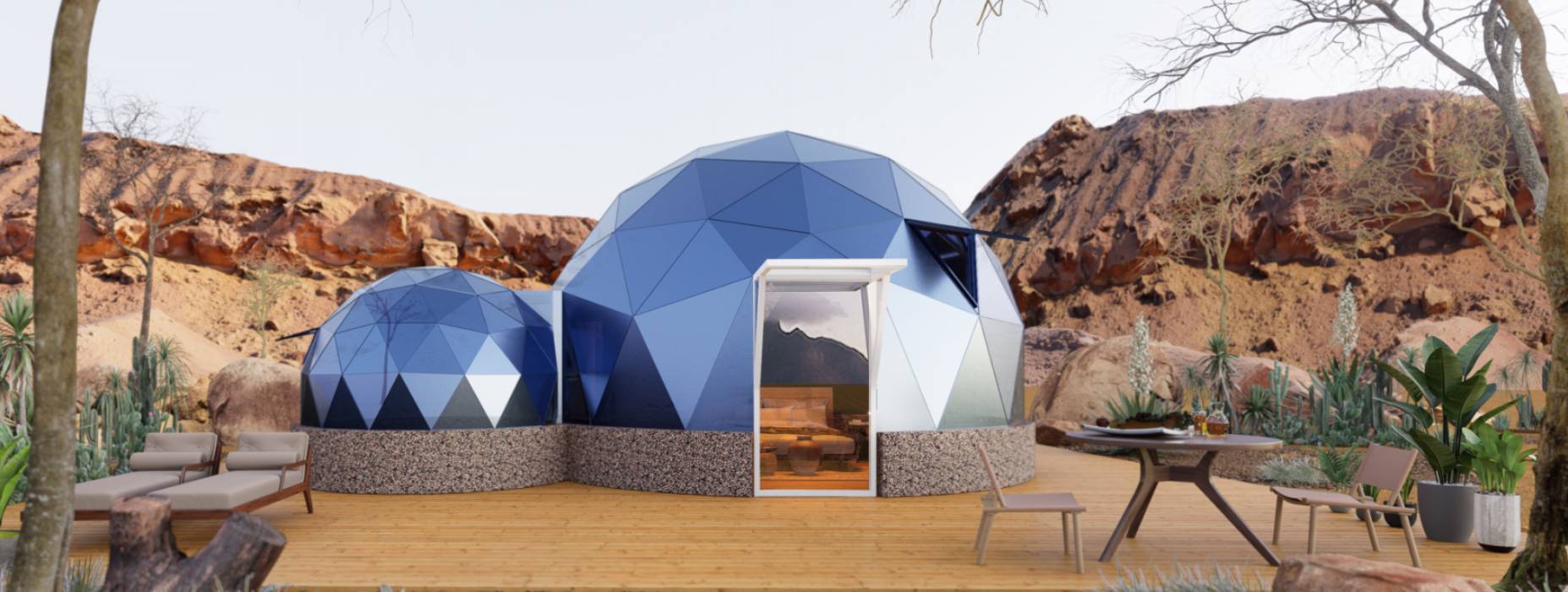 阿拉善右旗球形智能光伏玻璃星空房